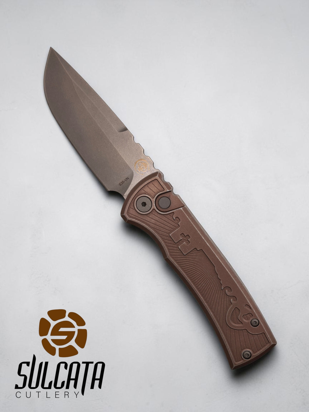 Pro-tech Chaves Redencion FDE SkullKey Automatic Knife Blade Show Texas 2026 (3.38" Stonewash)