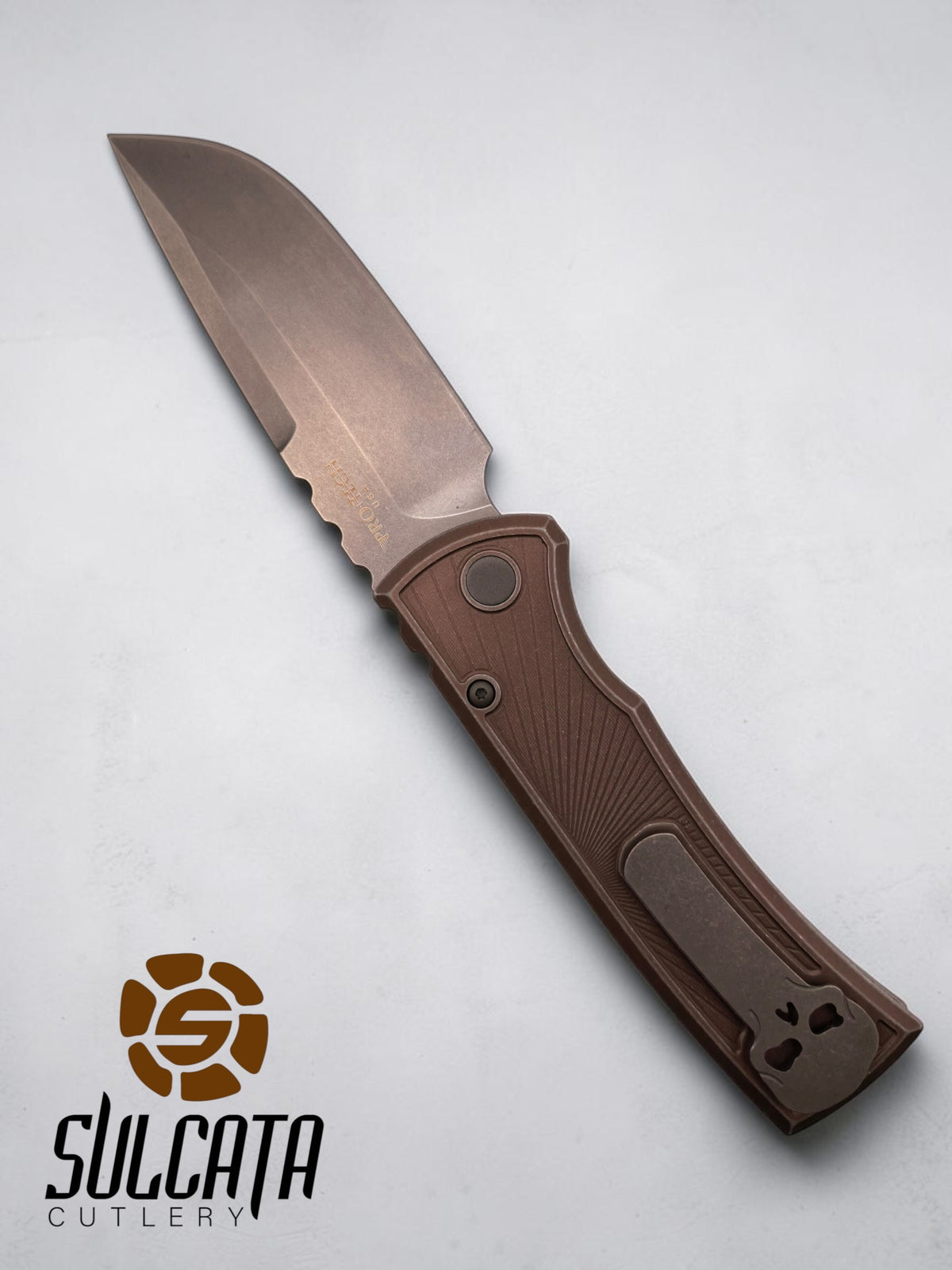 Pro-tech Chaves Redencion FDE SkullKey Automatic Knife Blade Show Texas 2026 (3.38" Stonewash)