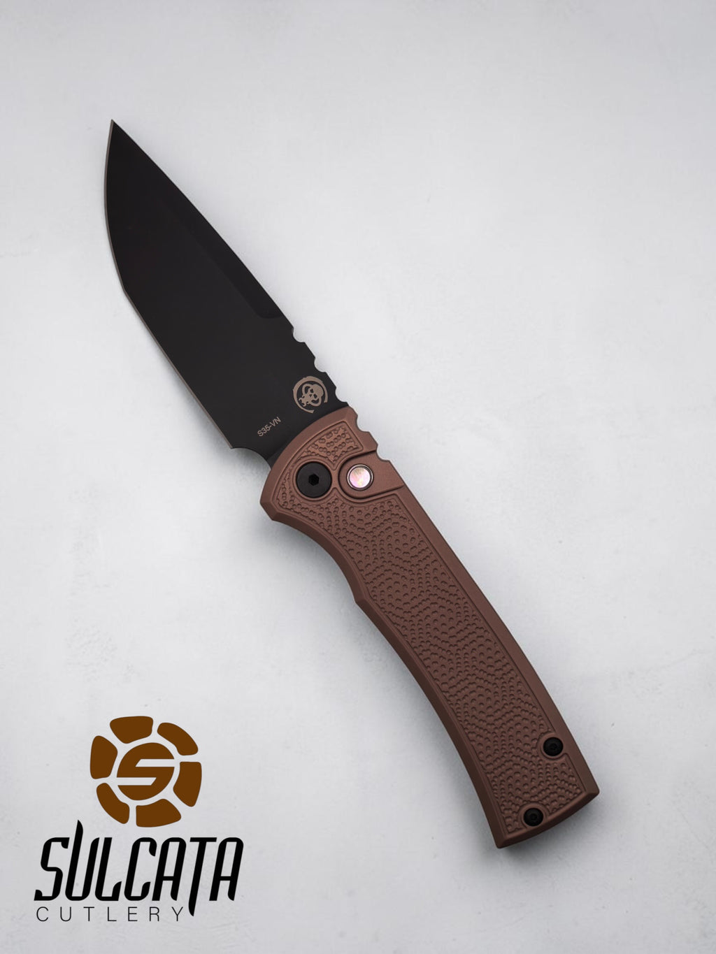 Pro-tech Chaves Redencion FDE Stippled Automatic Knife Blade Show Texas 2026 (3.38" DLC Black)