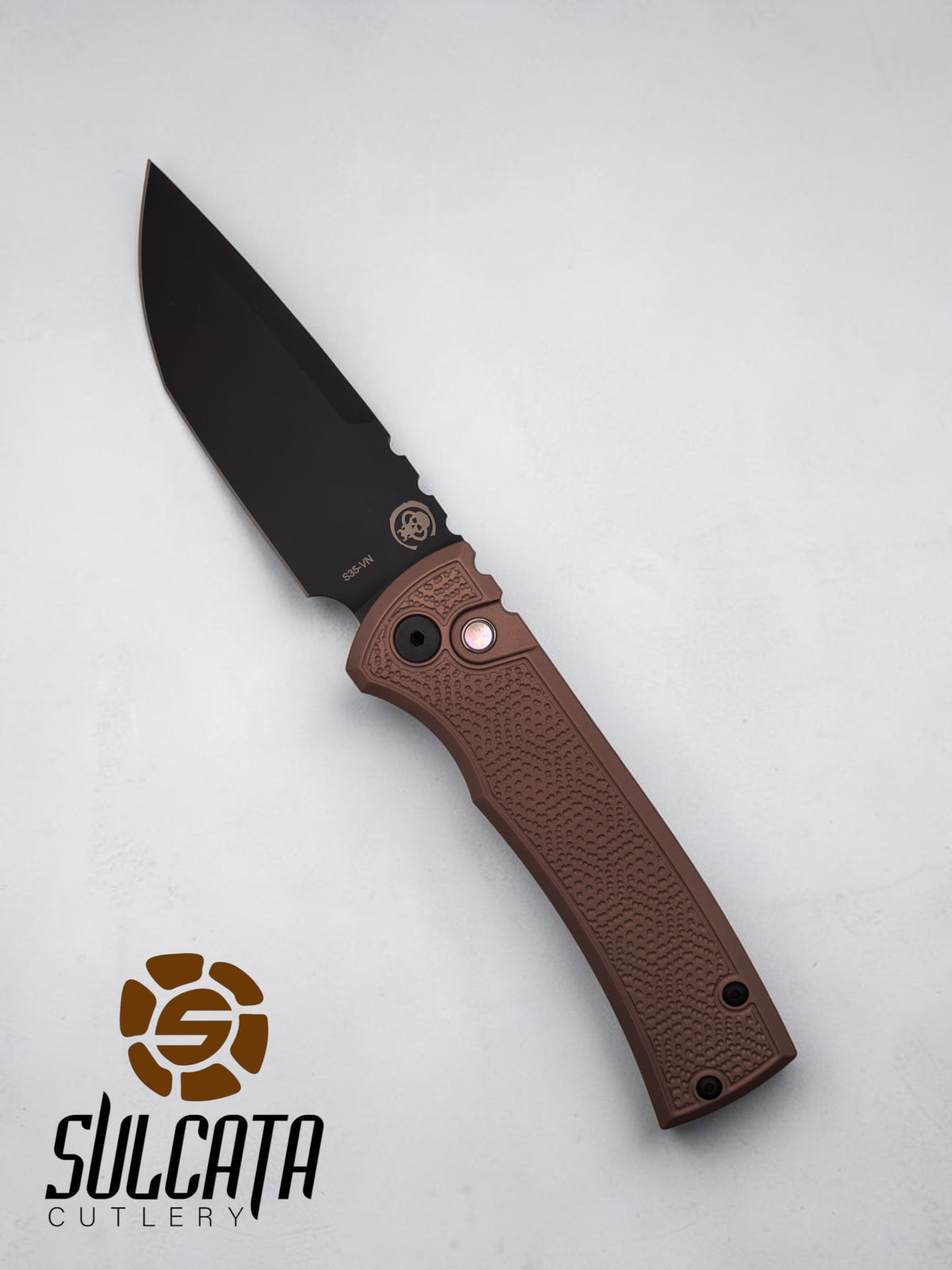 Pro-tech Chaves Redencion FDE Stippled Automatic Knife Blade Show Texas 2026 (3.38" DLC Black)