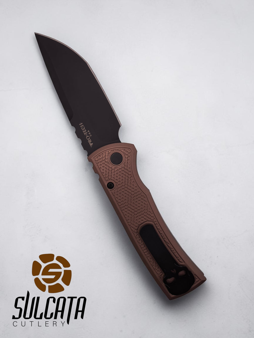 Pro-tech Chaves Redencion FDE Stippled Automatic Knife Blade Show Texas 2026 (3.38" DLC Black)