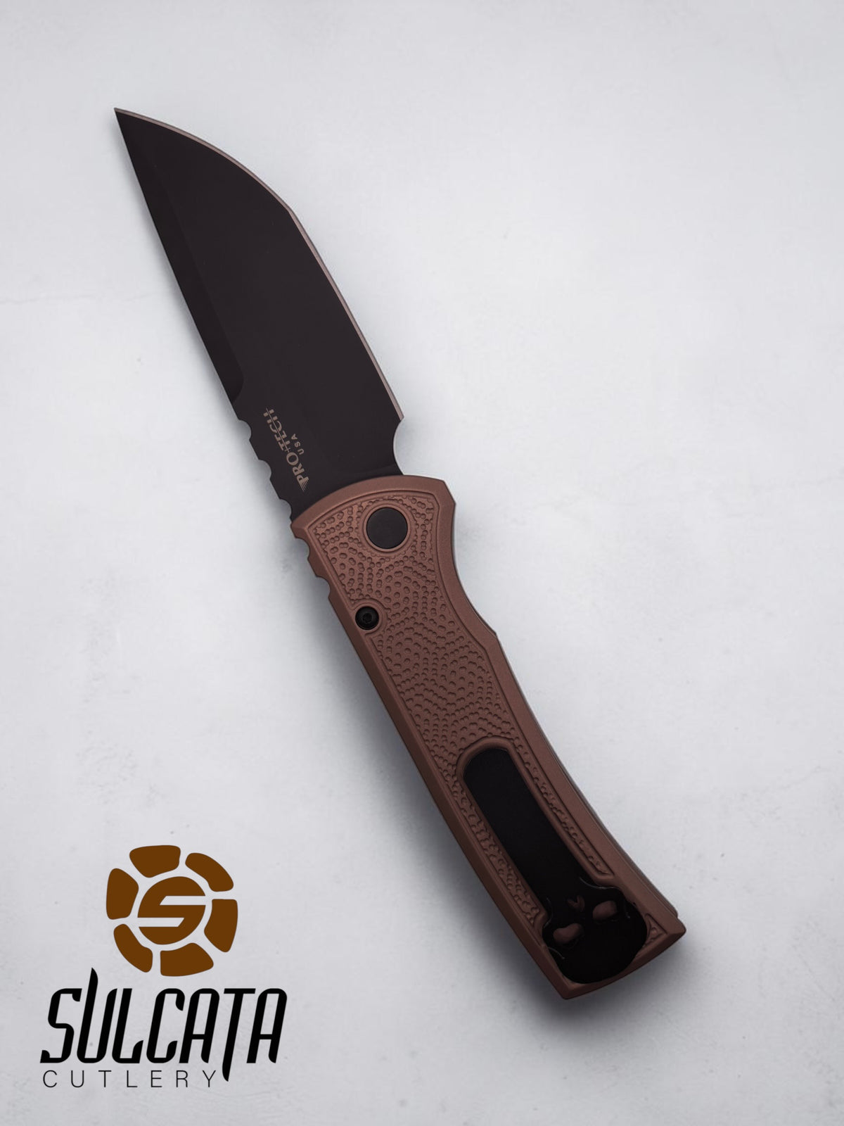 Pro-tech Chaves Redencion FDE Stippled Automatic Knife Blade Show Texas 2026 (3.38" DLC Black)