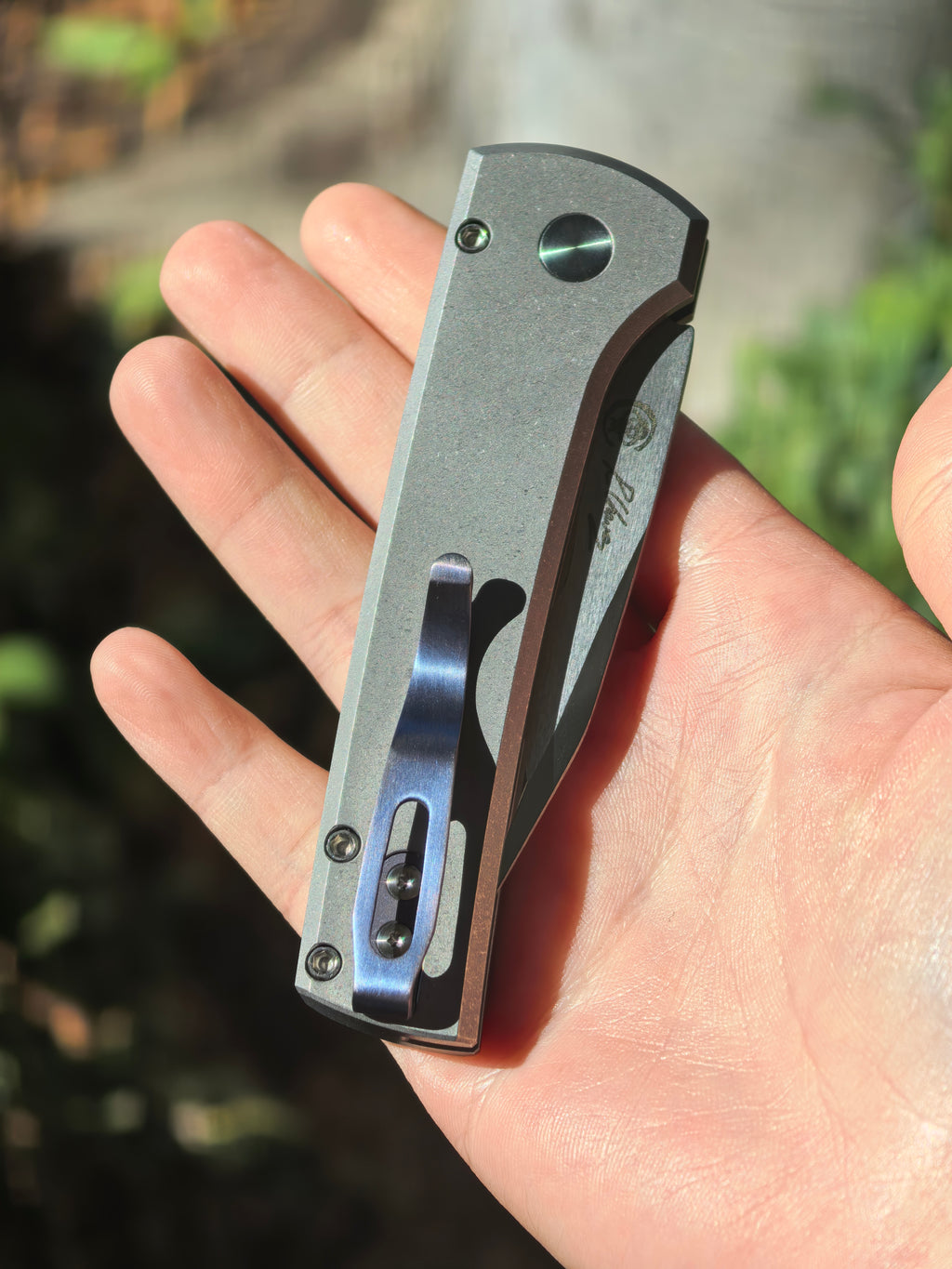 Pro-Tech Chaves Scapegoat Compact Auto Knife 17-4 Grey Blade Show Atlanta 2026(3.2" Mike Irie Mirror Polish Compound Grind)