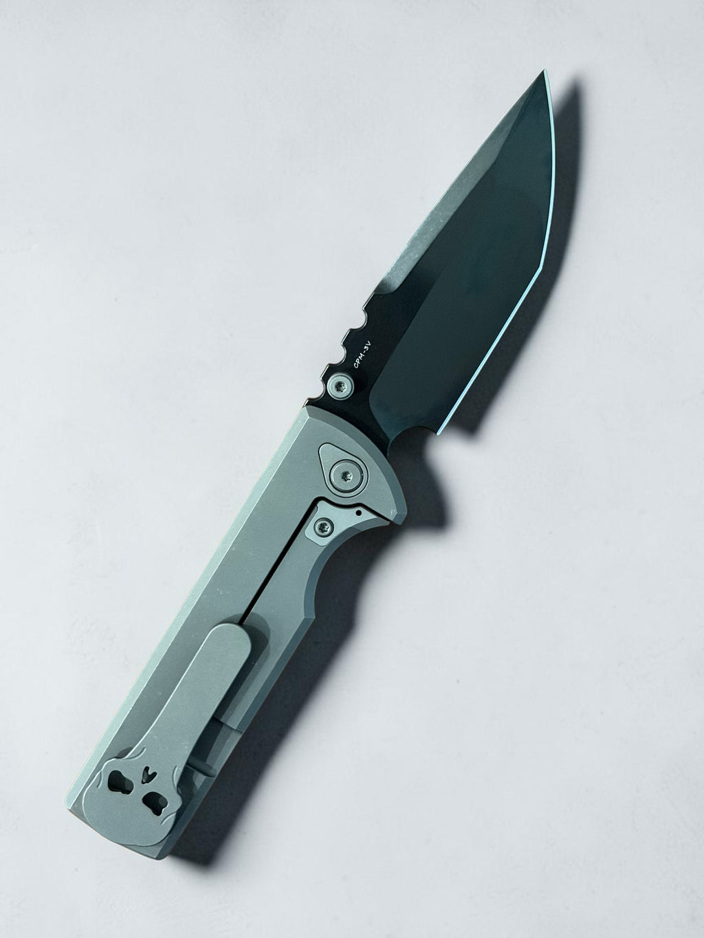 Chaves Knives Redencion NTAK Magnetic Heavy SW Ti Manual Flipper California Custom Knife Show Fall 2026 (3.6" Bright DLC)