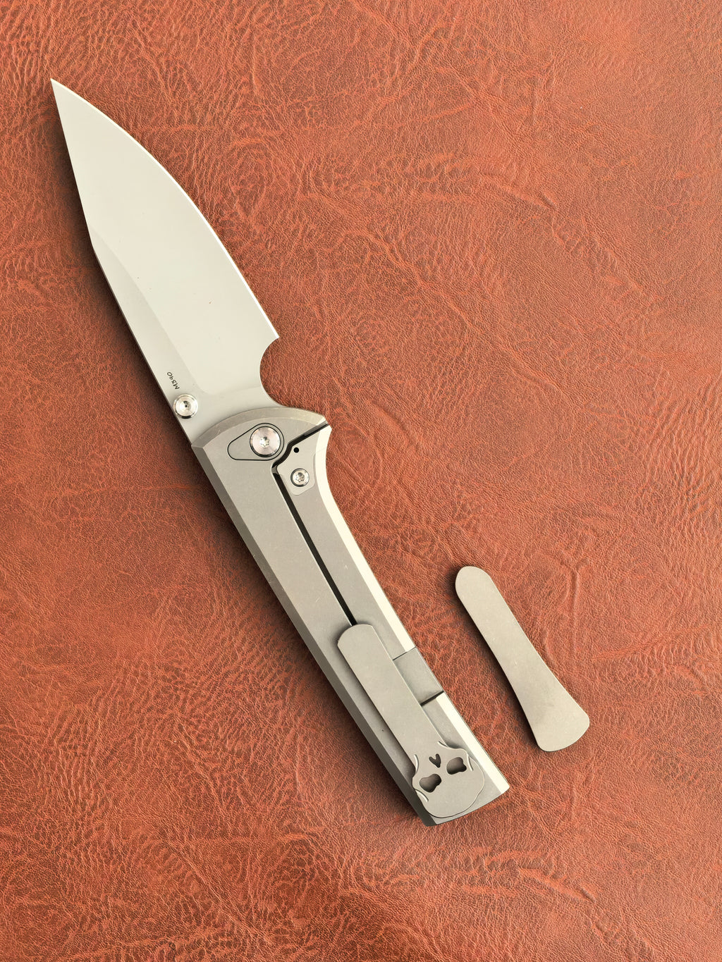 Chaves Knives Integral Scapegoat 229 Magnetic Radiation Manual Flipper California Custom Knife Show 2026 Spring (3.25” Stonewash Spear Point)