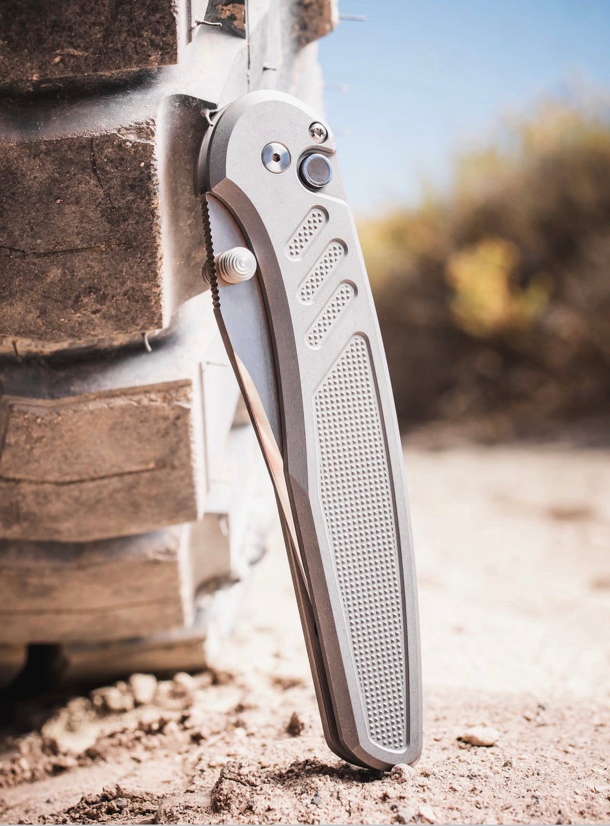 Pro-Tech Peace Neighbor Design Avalon Custom Steel Textured Handle Manual Flipper Blade Show West 2026 Exclusive (4" 154CM)