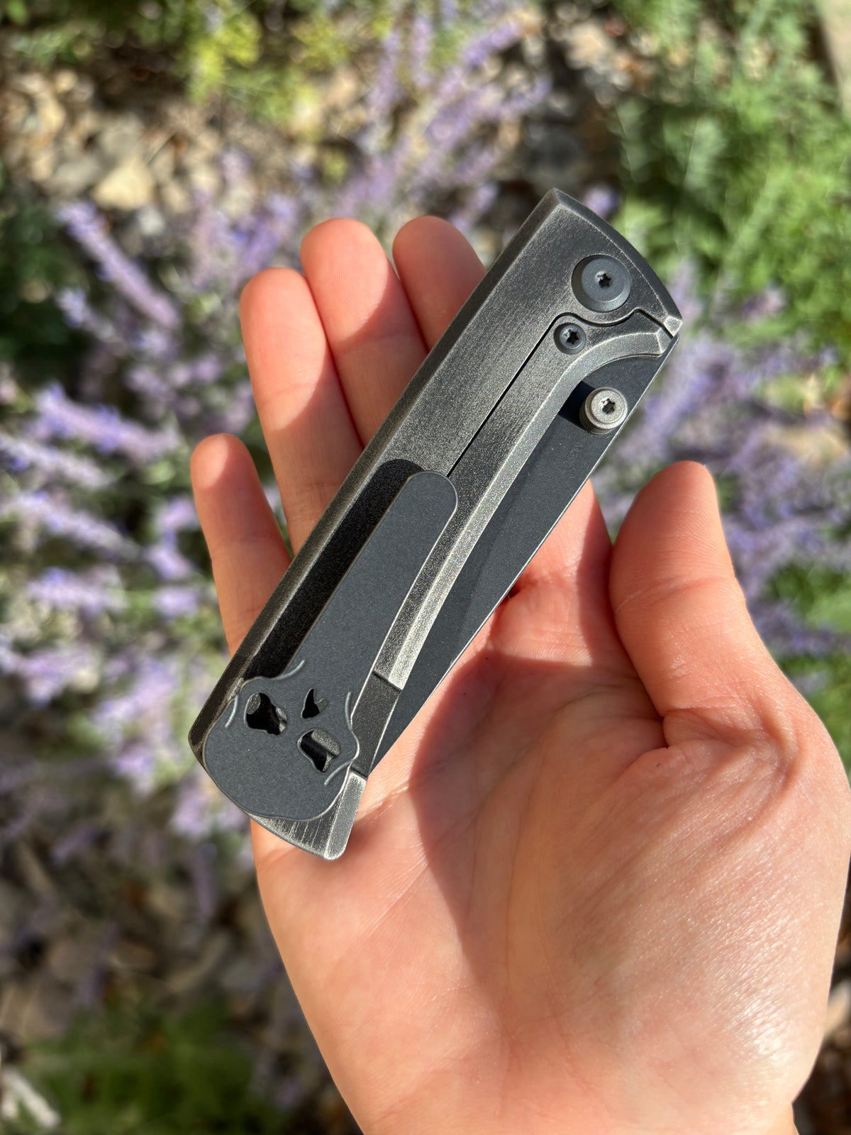 Chaves Knives RCK9 "Frantic Edge" Cerakote Ti Handle Manual Flipper Blade Show West 2026 Exclusive (3.25" Drop Point)