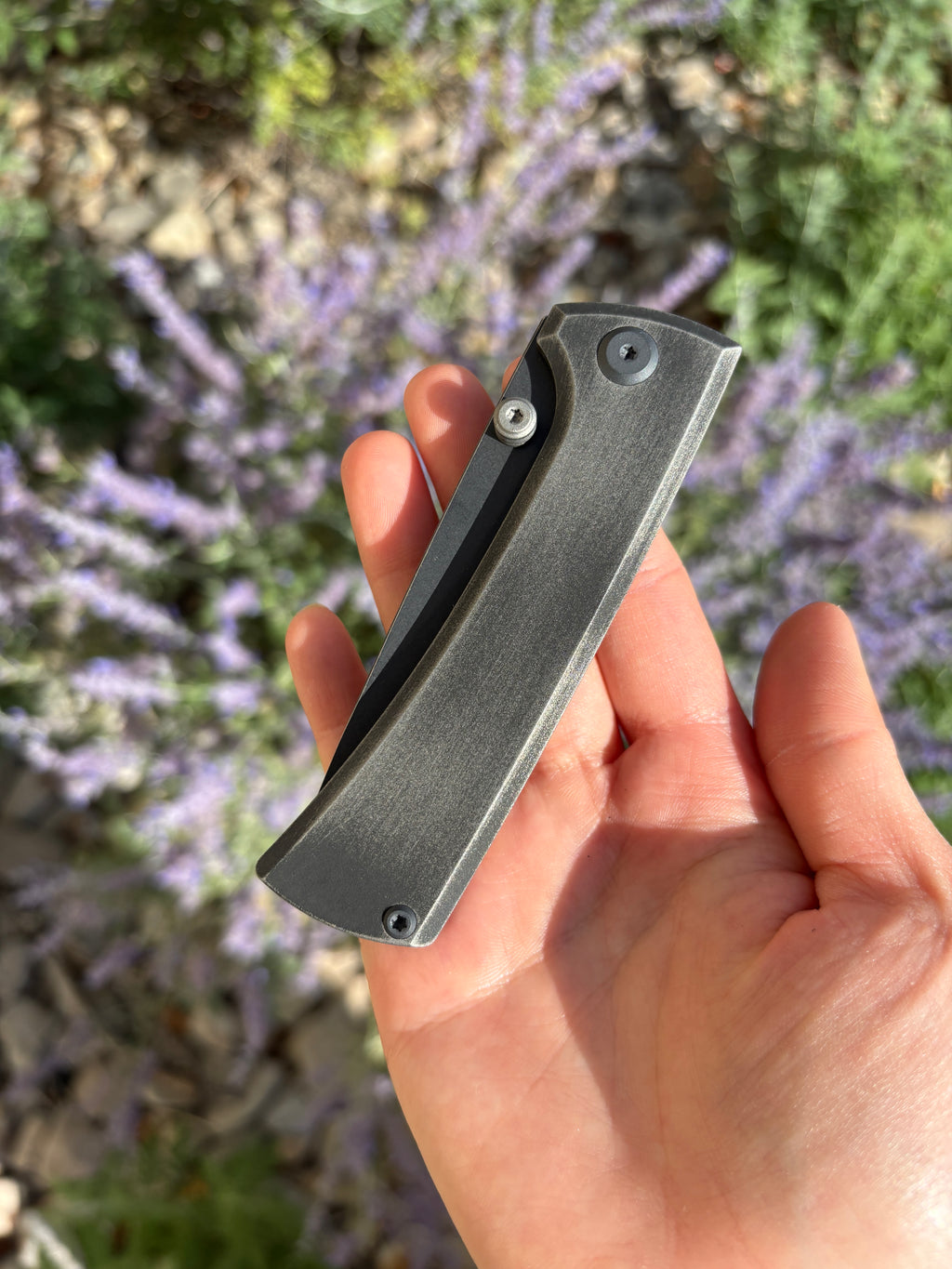 Chaves Knives RCK9 "Frantic Edge" Cerakote Ti Handle Manual Flipper Blade Show West 2026 Exclusive (3.25" Drop Point)