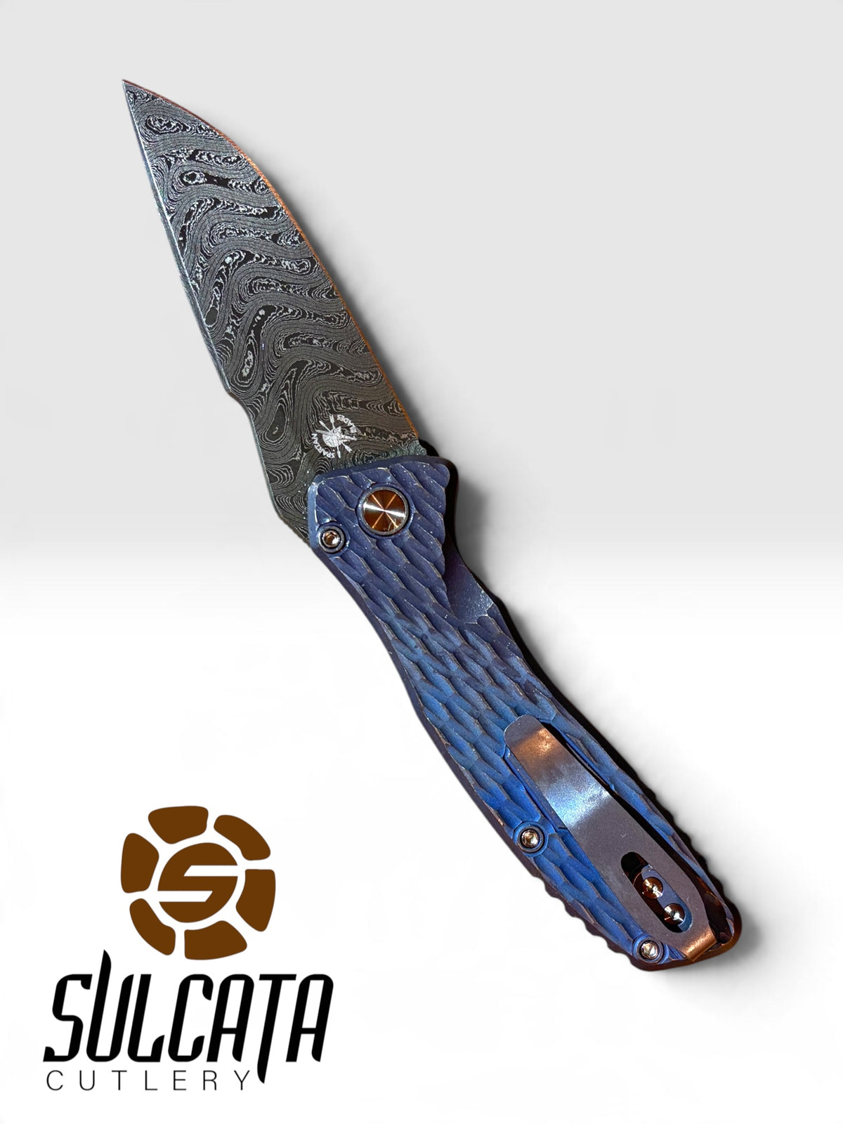 Pro-Tech Spartan Blades Pallas Custom Lattice Textured Ti Automatic Knife Blade Show West 2026 Exclusive (3.7" Nichols Damascus)