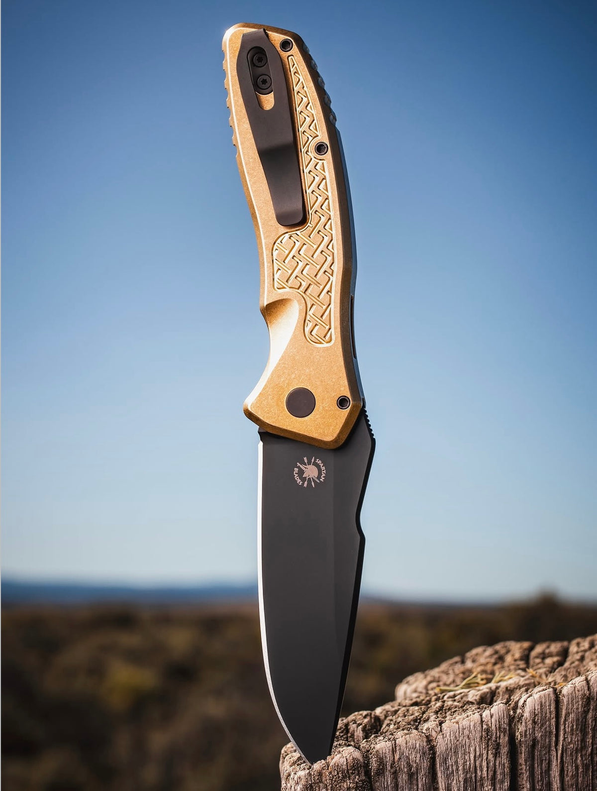Pro-Tech Spartan Blades Pallas Albronze Automatic Knife Blade Show West 2026 (3.7" DLC Black)