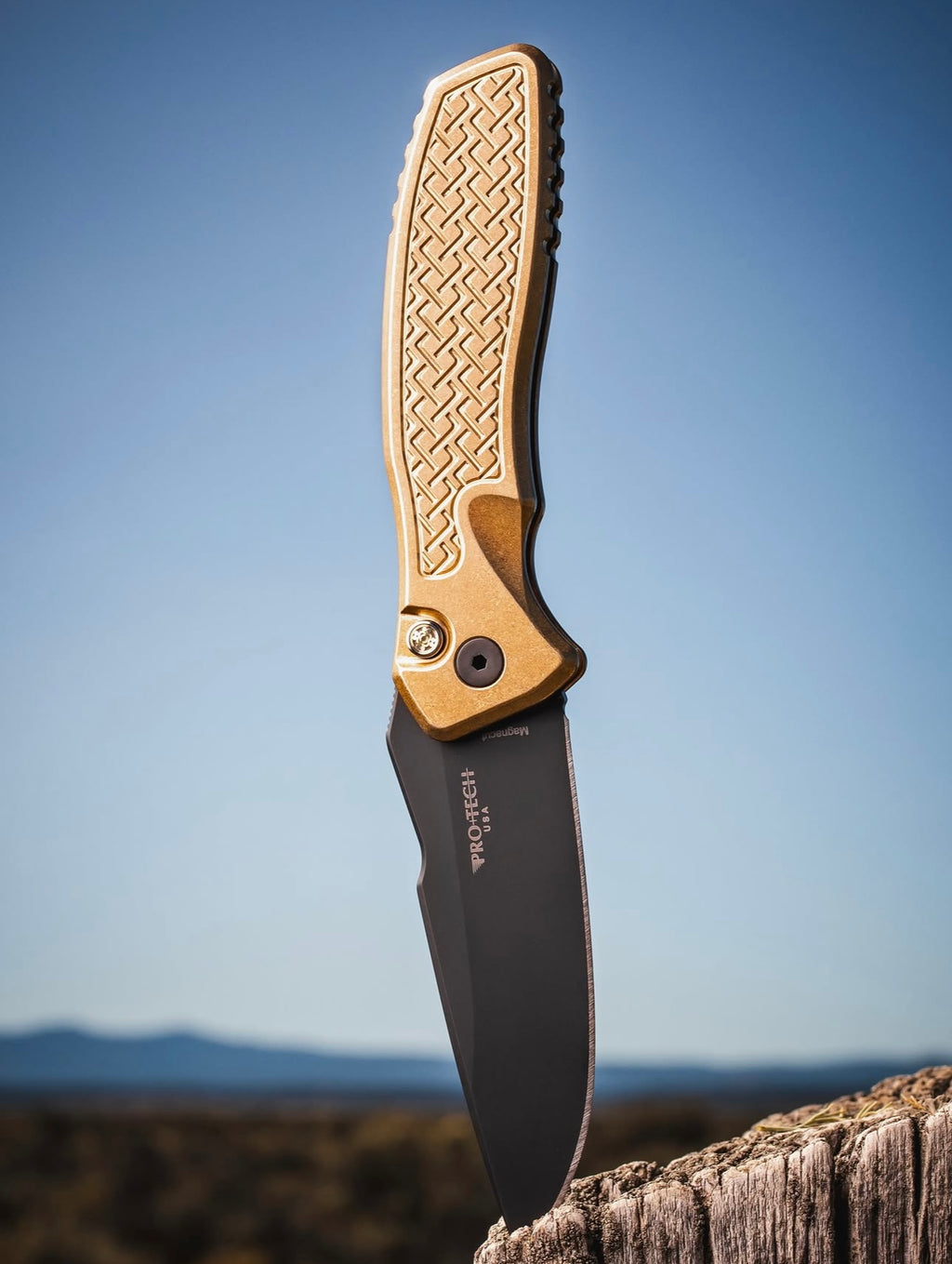 Pro-Tech Spartan Blades Pallas Albronze Automatic Knife Blade Show West 2026 (3.7" DLC Black)