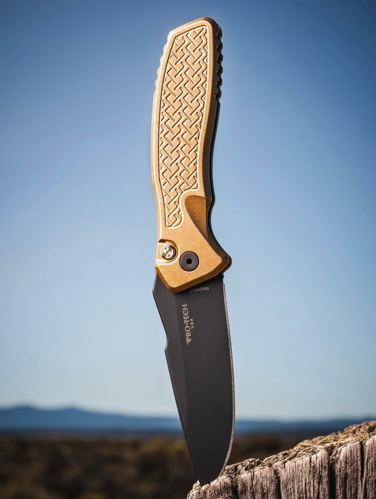 Pro-Tech Spartan Blades Pallas Albronze Automatic Knife Blade Show West 2026 (3.7" DLC Black)