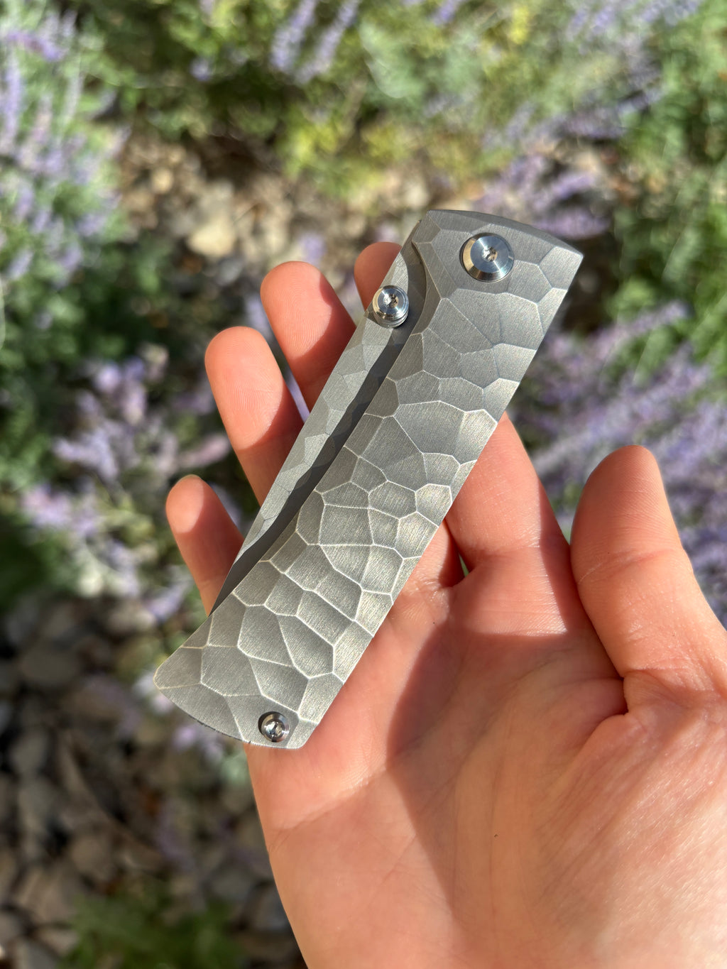 Chaves Knives RCK9 "Full Rock" Stonewash Ti Rocked Handle Manual Flipper Blade Show West 2026 Exclusive (3.25" Drop Point)