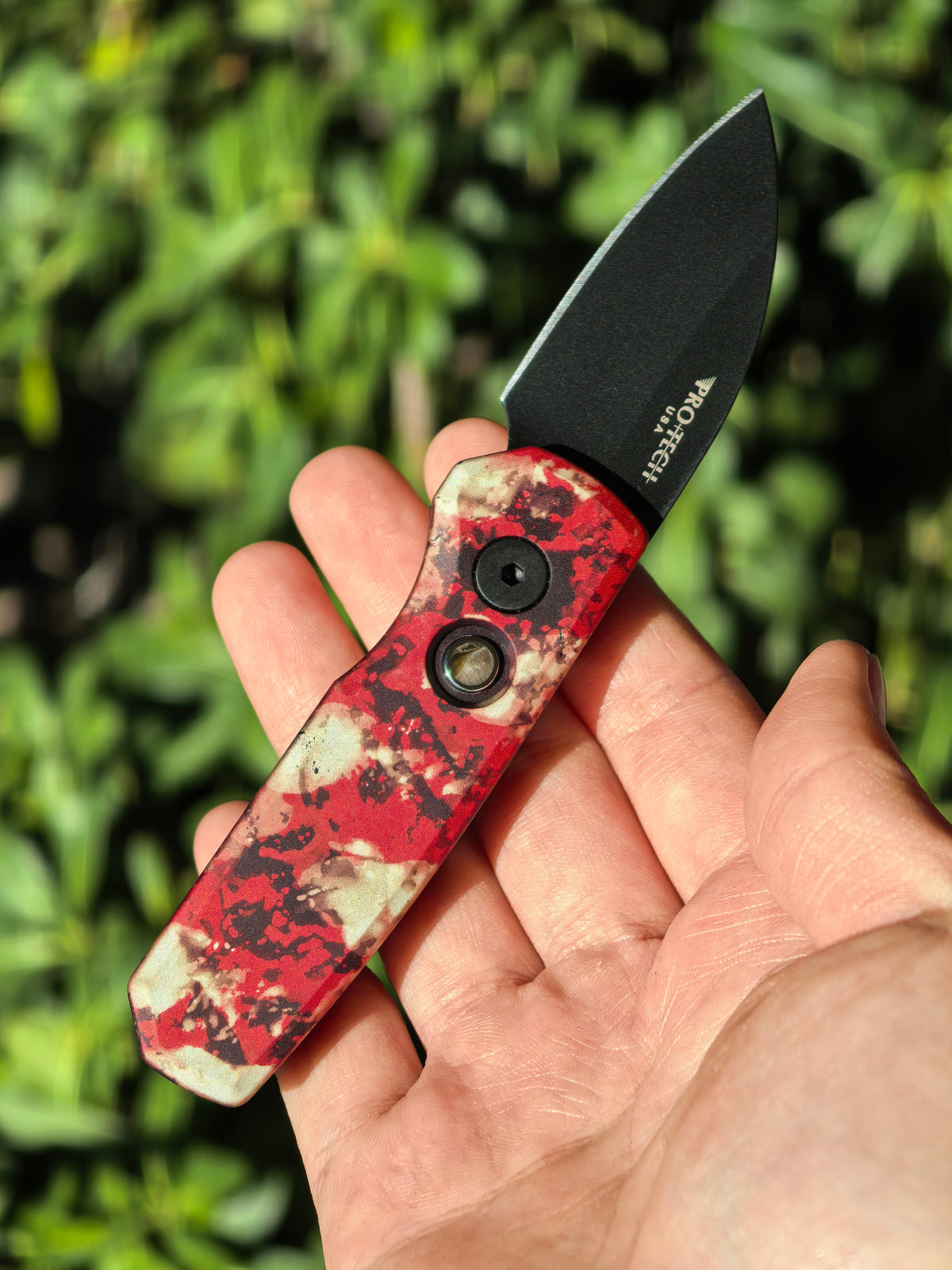 Pro-Tech Runt 5 Crimson Tiger Automatic Knife Blade Show Atlanta 2026 Exclusive (1.9" DLC Black)