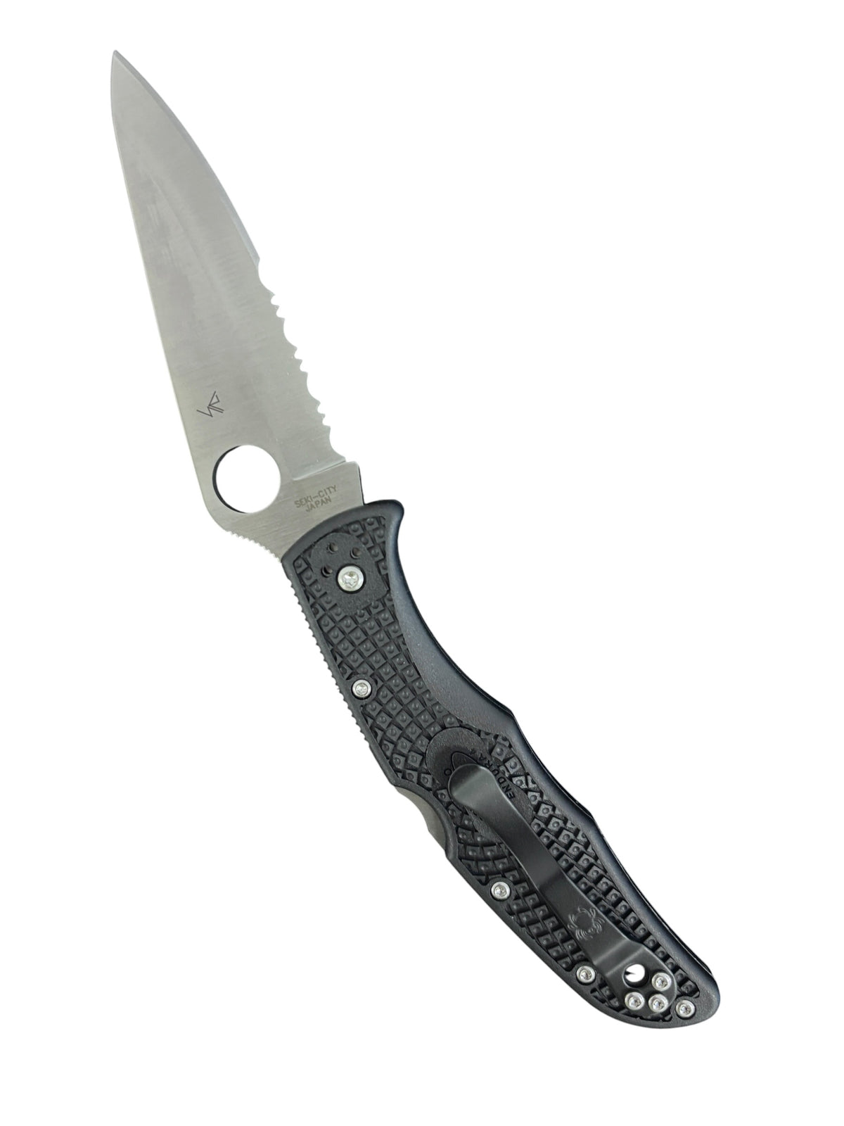 Spyderco Endura 4 Black FRN Manual Folder Knife (3.75" Partially Serrated)