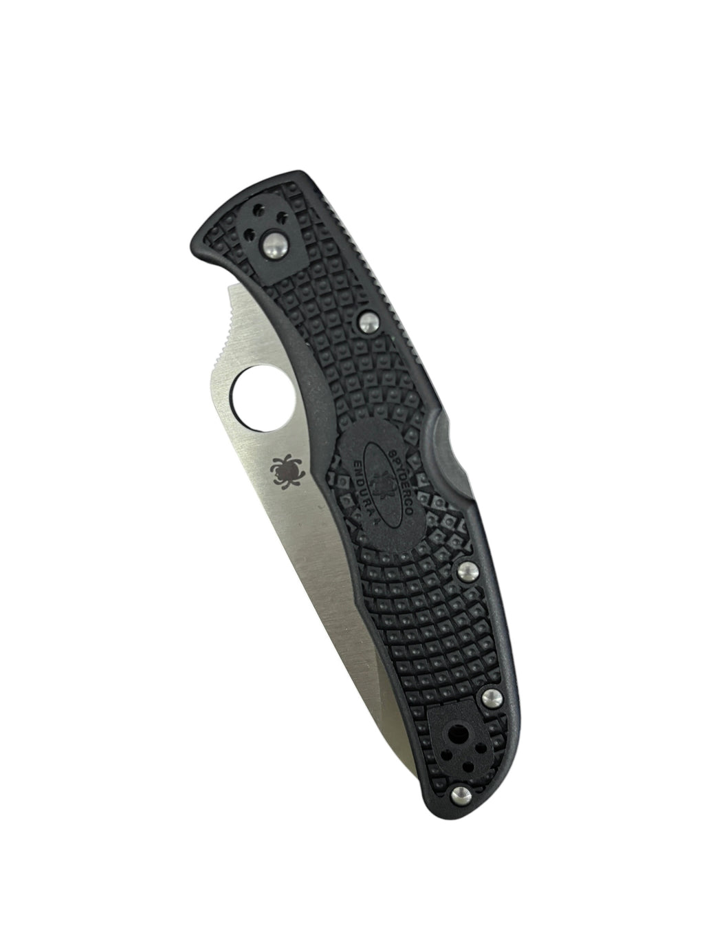 Spyderco Endura 4 Black FRN Manual Folder Knife (3.75" Partially Serrated)