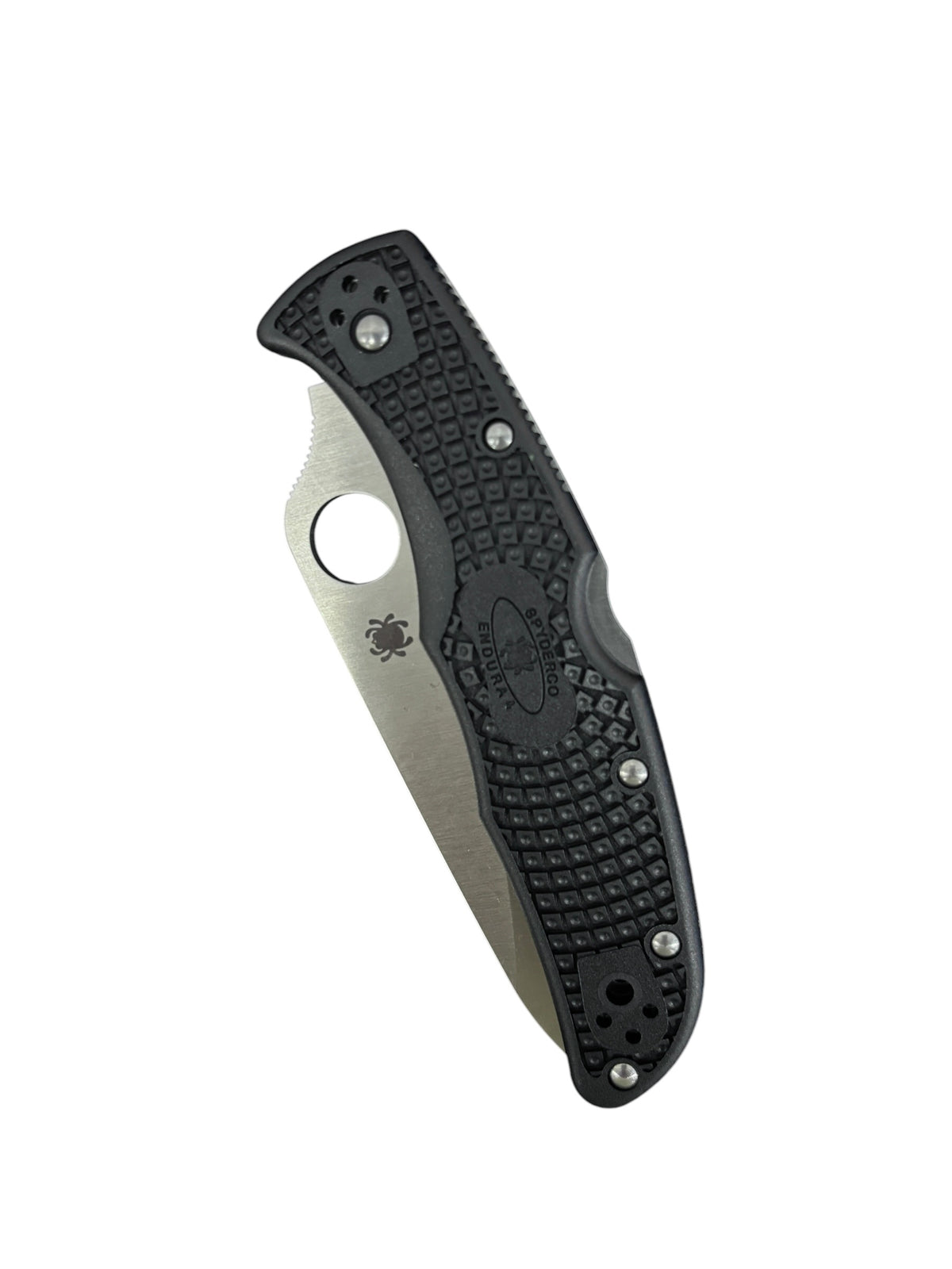Spyderco Endura 4 Black FRN Manual Folder Knife (3.75" Partially Serrated)