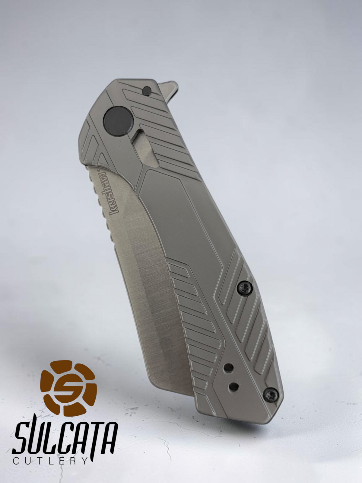 Kershaw Static Manual Flipper Knife Gray Stainless (2.8" Cleaver Satin)