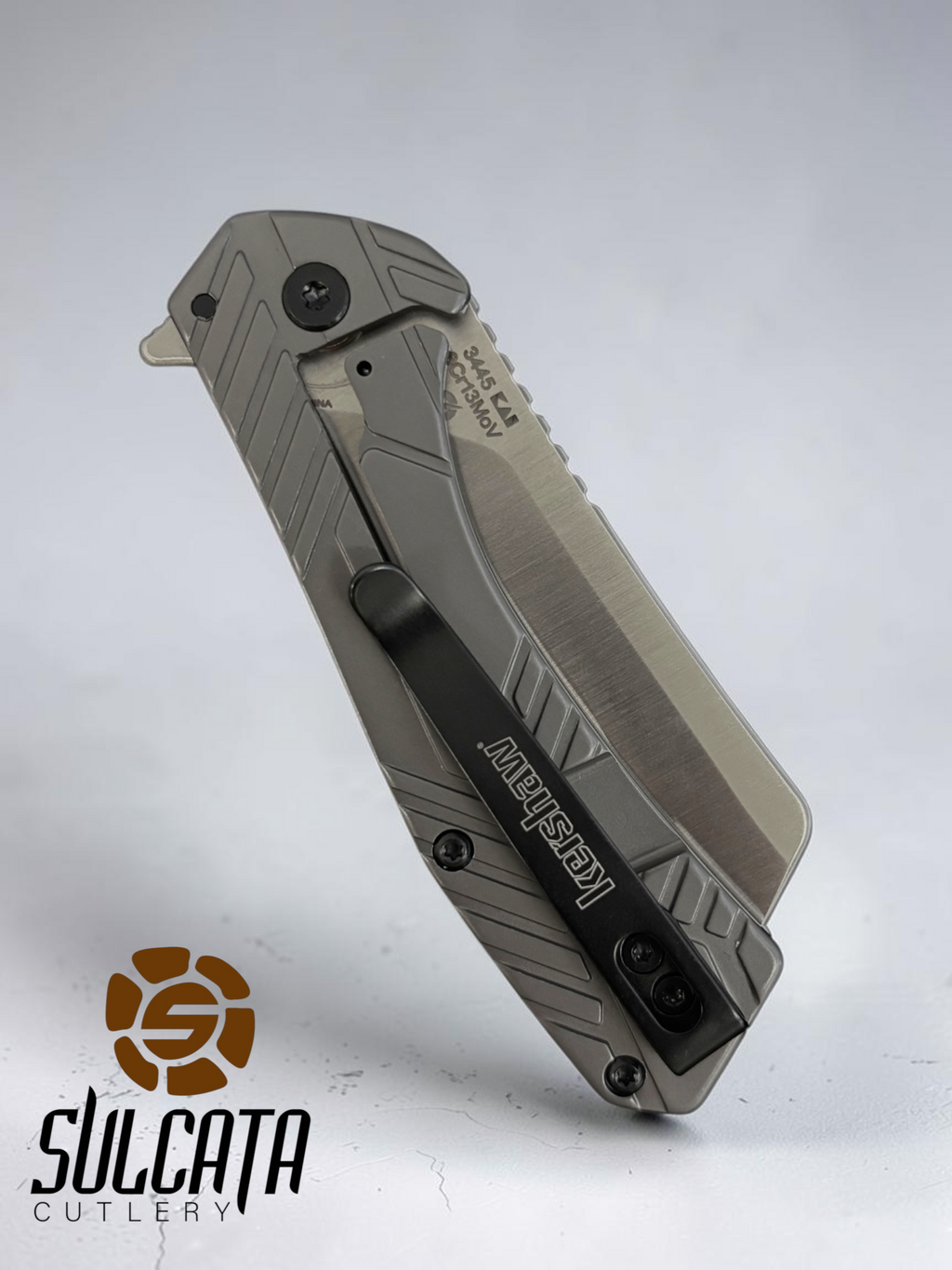 Kershaw Static Manual Flipper Knife Gray Stainless (2.8" Cleaver Satin)
