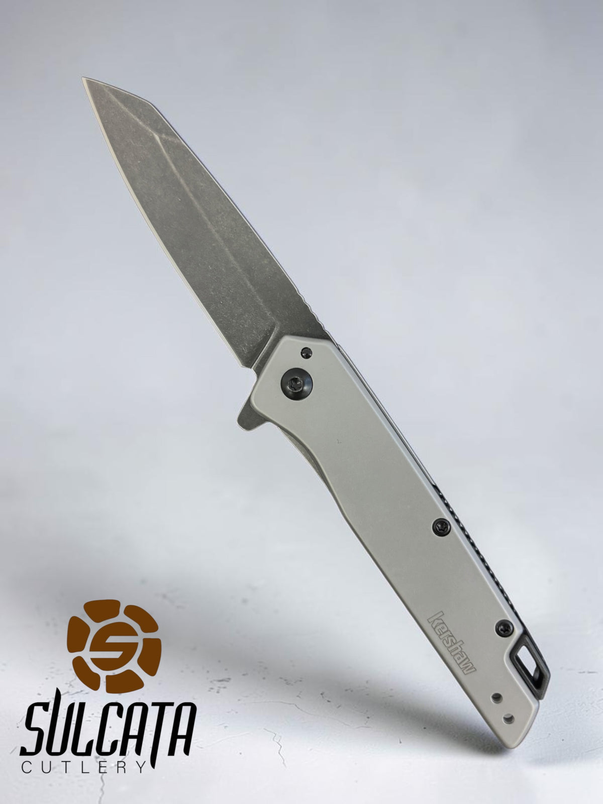 Kershaw Misdirect Gray Assisted Flipper Knife (2.9" Black Stonewash)