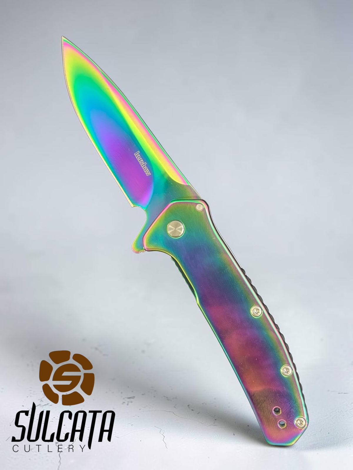 Kershaw Outcome Rainbow PVD Assisted Flipper (3.1" Rainbow PVD)