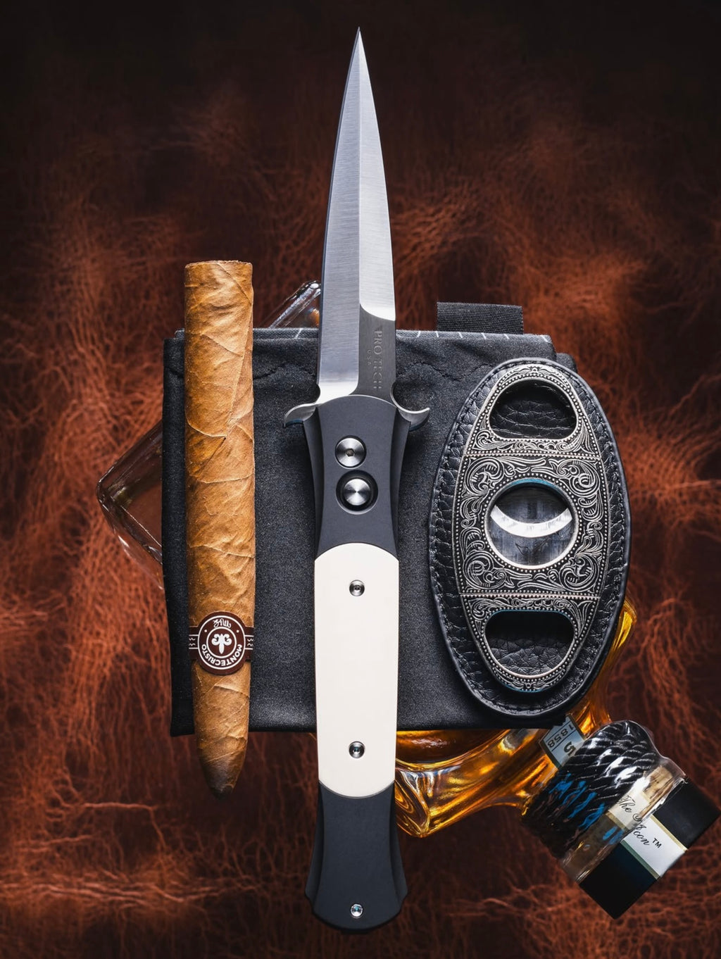 Pro-Tech Tuxedo Large Don Automatic Knife Blade Show West 2026 (3.5" Satin)