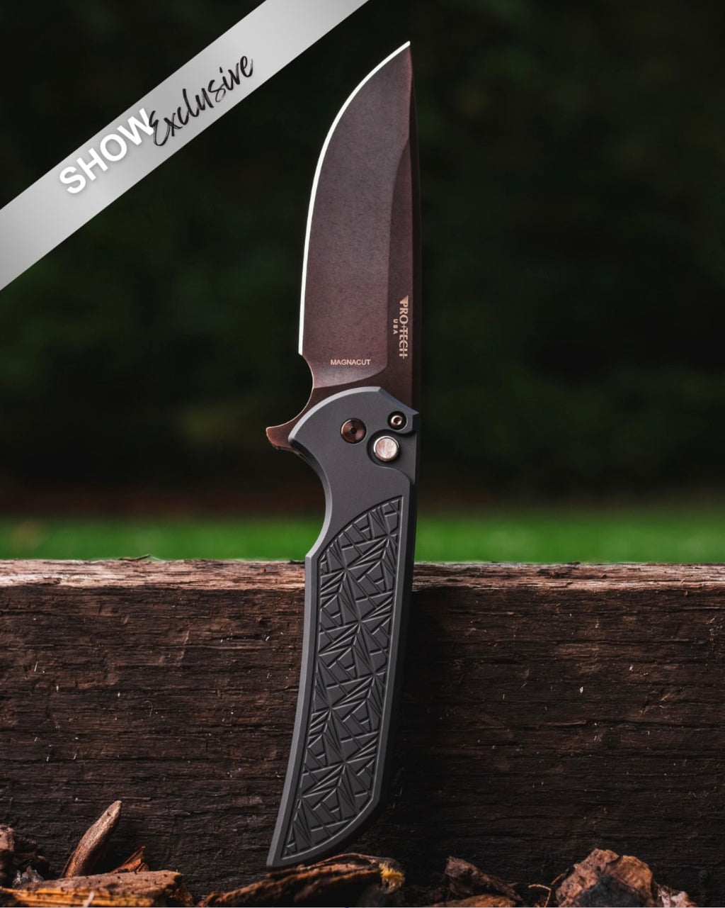 Pro-Tech Mordax Nexus Black Manual Knife CCKS Fall 2026 Exclusive (3.5" Antique PVD)