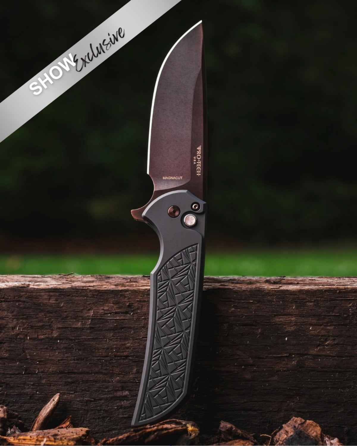 Pro-Tech Mordax Nexus Black Manual Knife CCKS Fall 2026 Exclusive (3.5" Antique PVD)