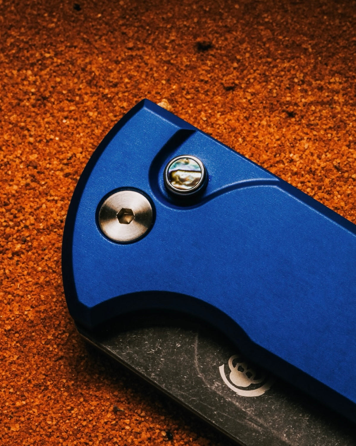 Pro-Tech Chaves Scapegoat Full Sized Blue Aluminum Automatic Knife CCKS Fall 2026 (4" Acid wash)