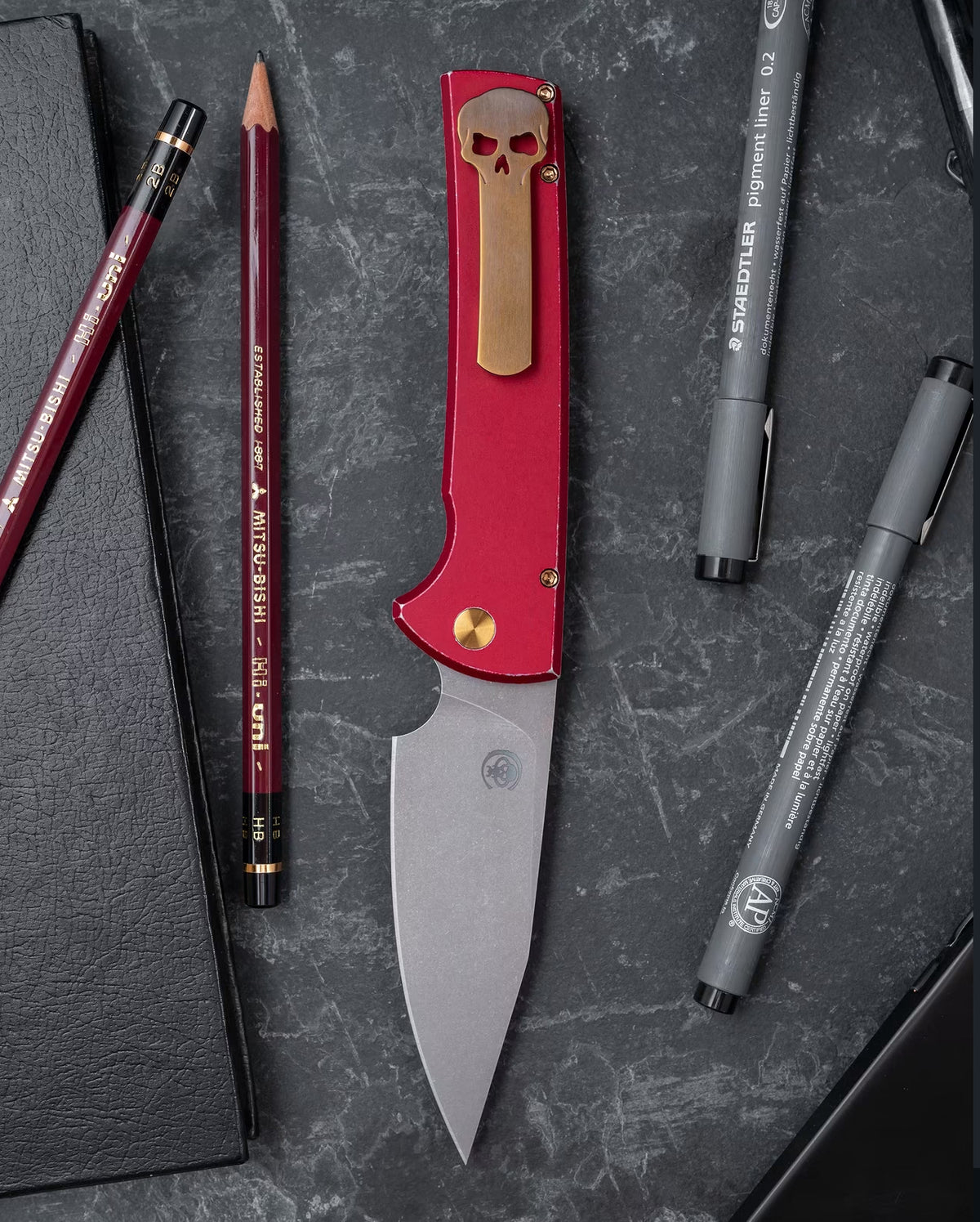 Pro-Tech Chaves Scapegoat Full Sized Red Aluminum Automatic Knife CCKS Fall 2026 (4" Stonewash)