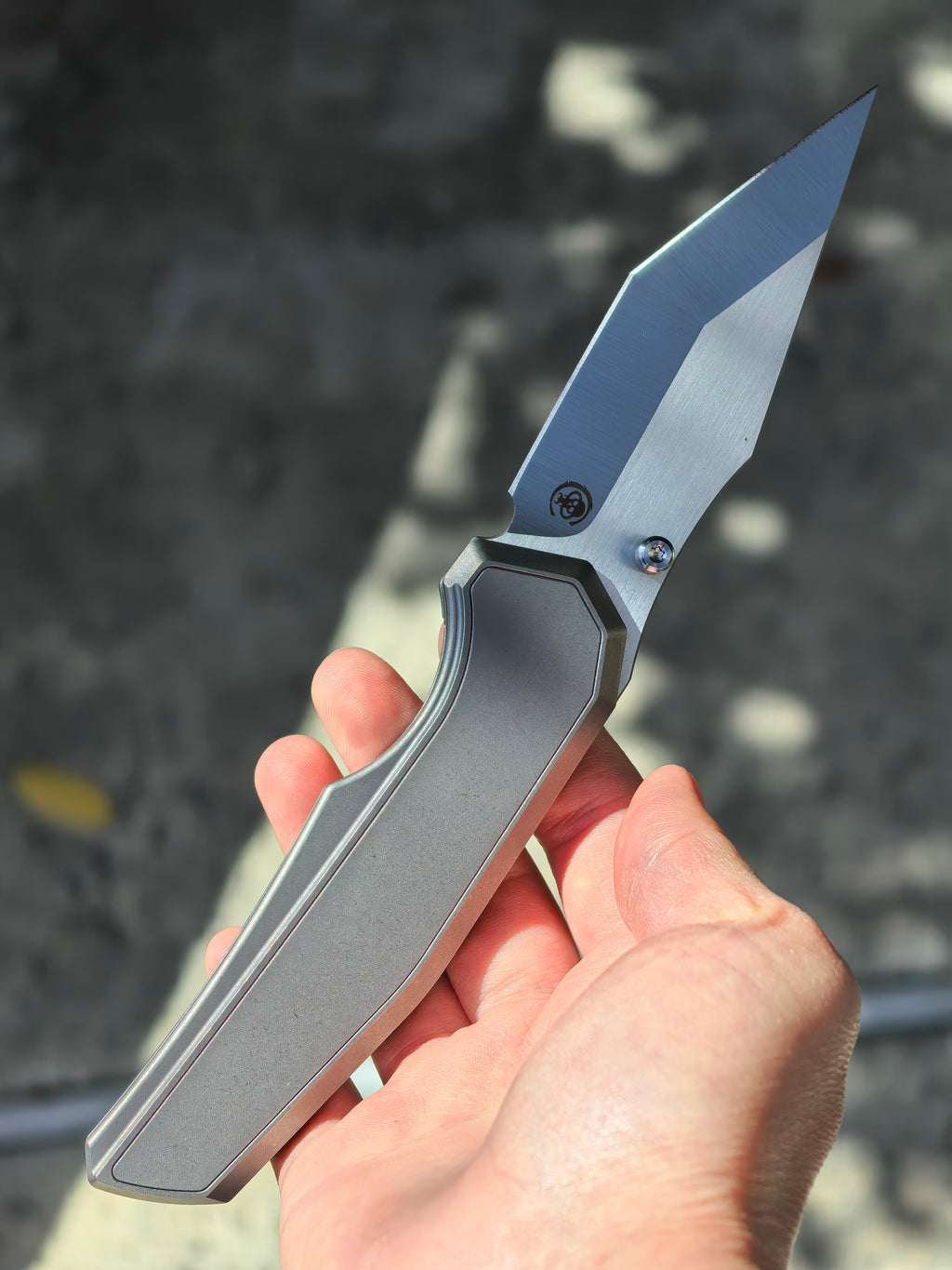 Chaves Knives Jake McCoy Omega Manual Flipper (3.5" Belt Satin)