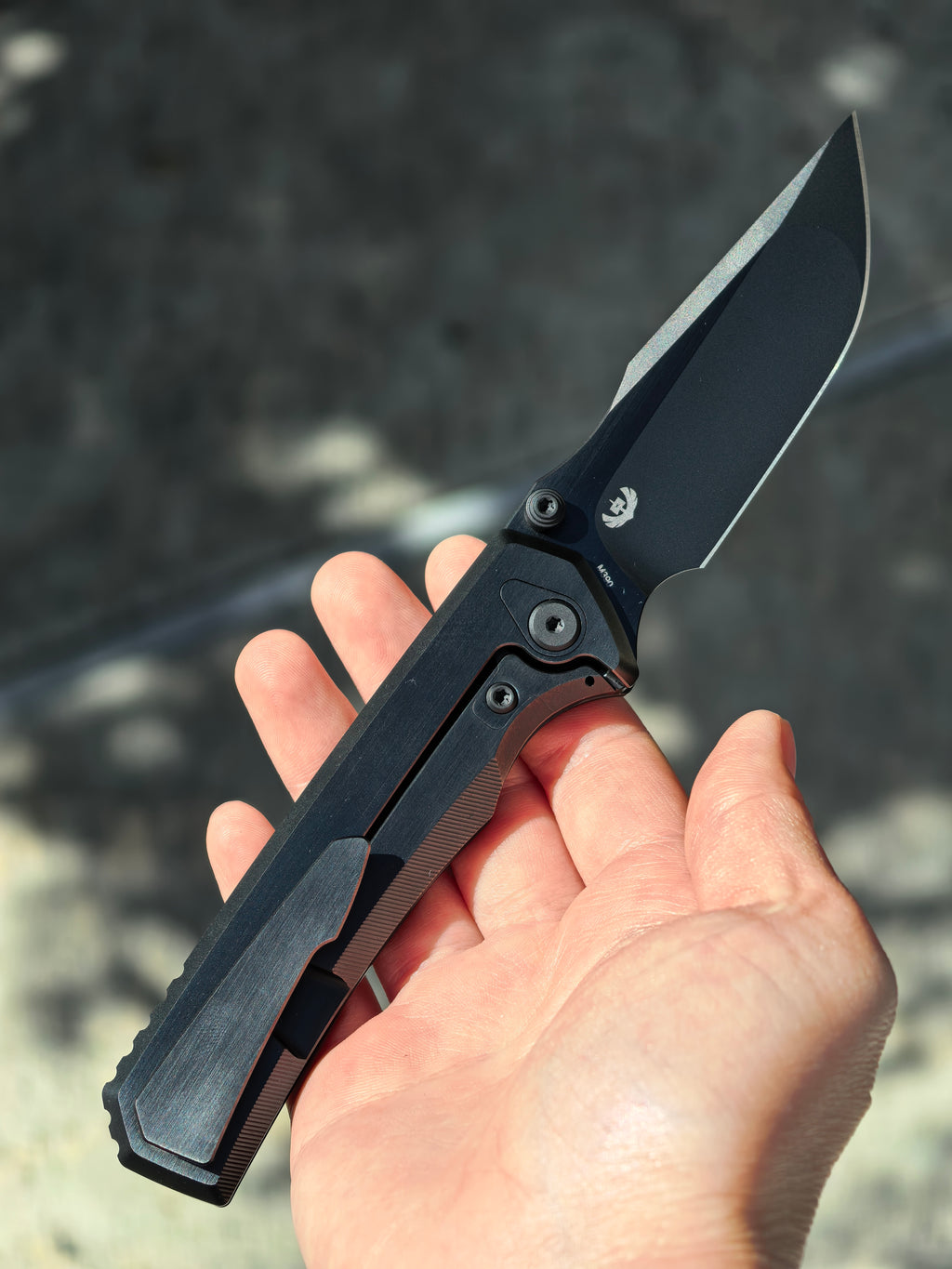 Chaves Knives Sam Tran Arison Street Integral Manual Knife (3.25" Black PVD)