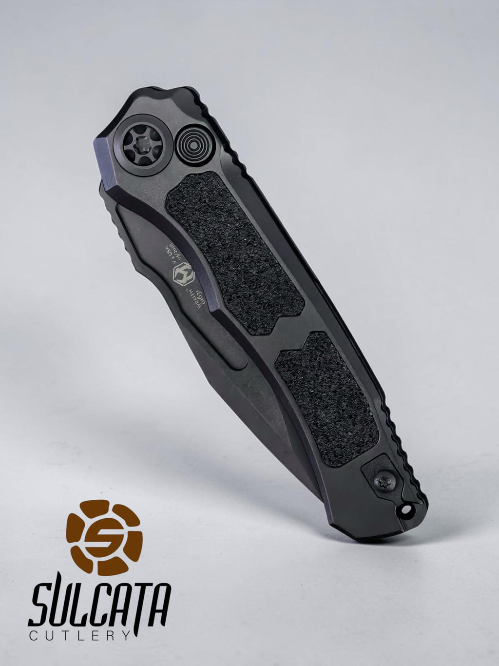 Heretic Knives Wraith V4 Automatic Push Button Blade Show Atlanta 2026 (3.6" DLC Black)