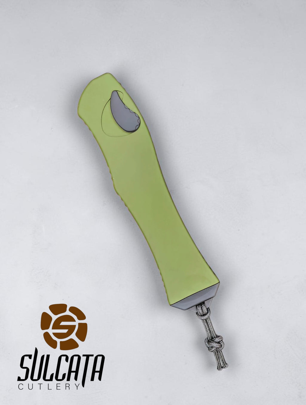 Heretic Knives Hydra V4 OD Green Single Action OTF (3.6" Battleworn Stonewash)