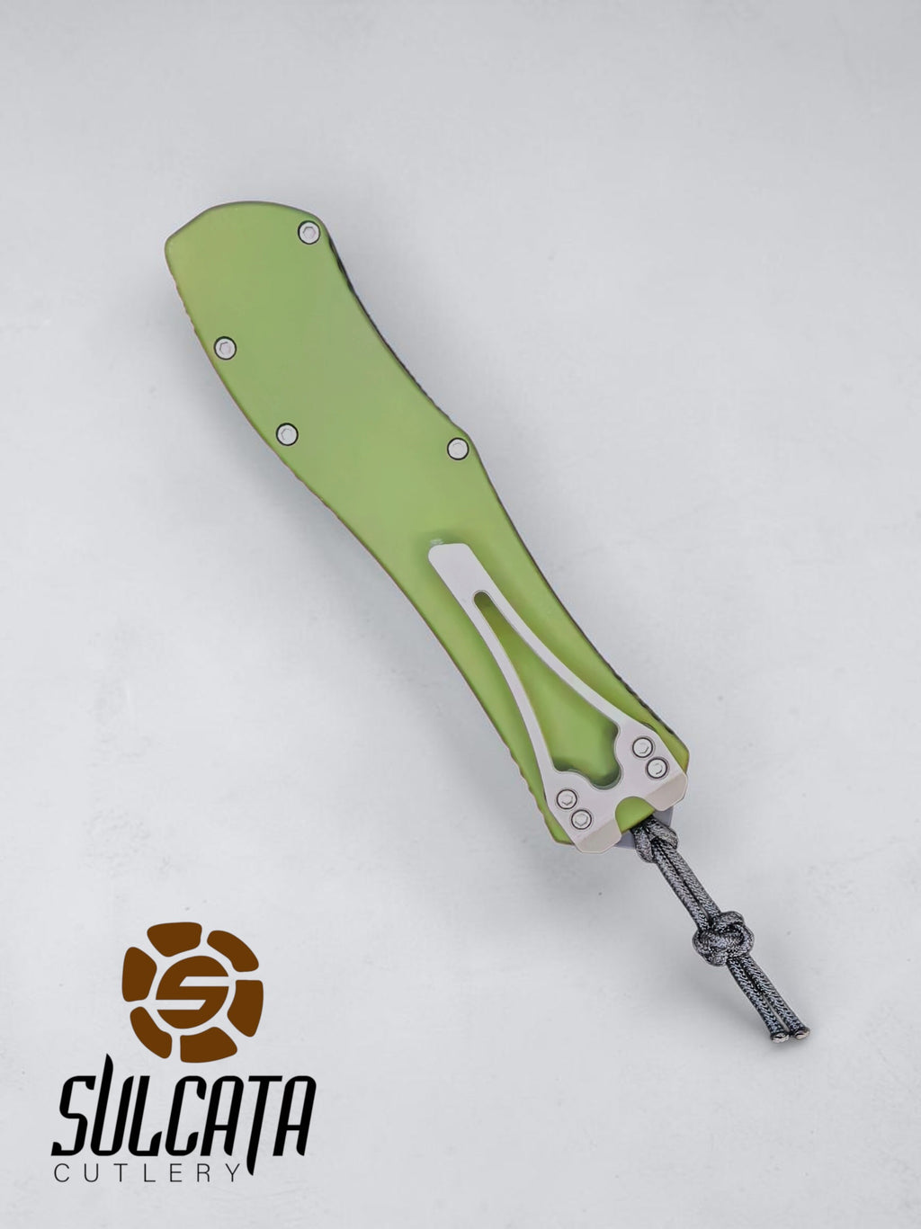 Heretic Knives Hydra V4 OD Green Single Action OTF (3.6" Battleworn Stonewash)