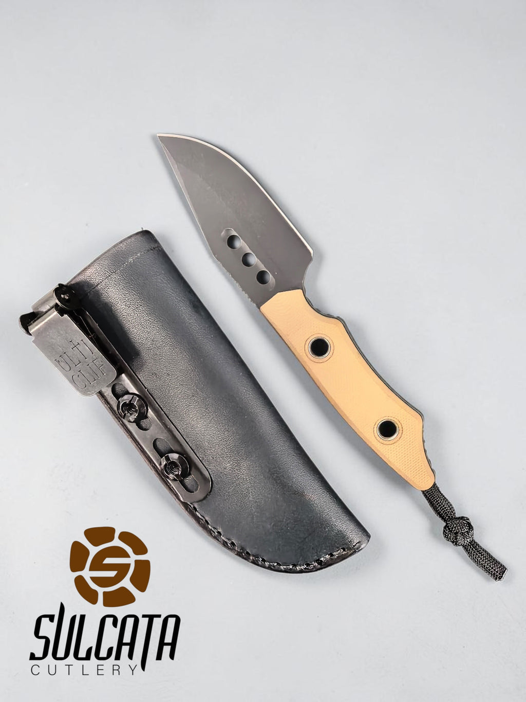 Heretic knives Kobold FDE G10 Fixed Blade (2.6" Battleworn Black)