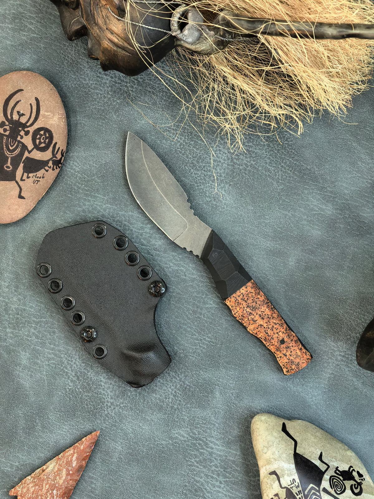 Auxiliary Manufacturing Skinner G10/Brown GripX Blade Show West 2026 Exclusive (3.5" Black Stonewash)