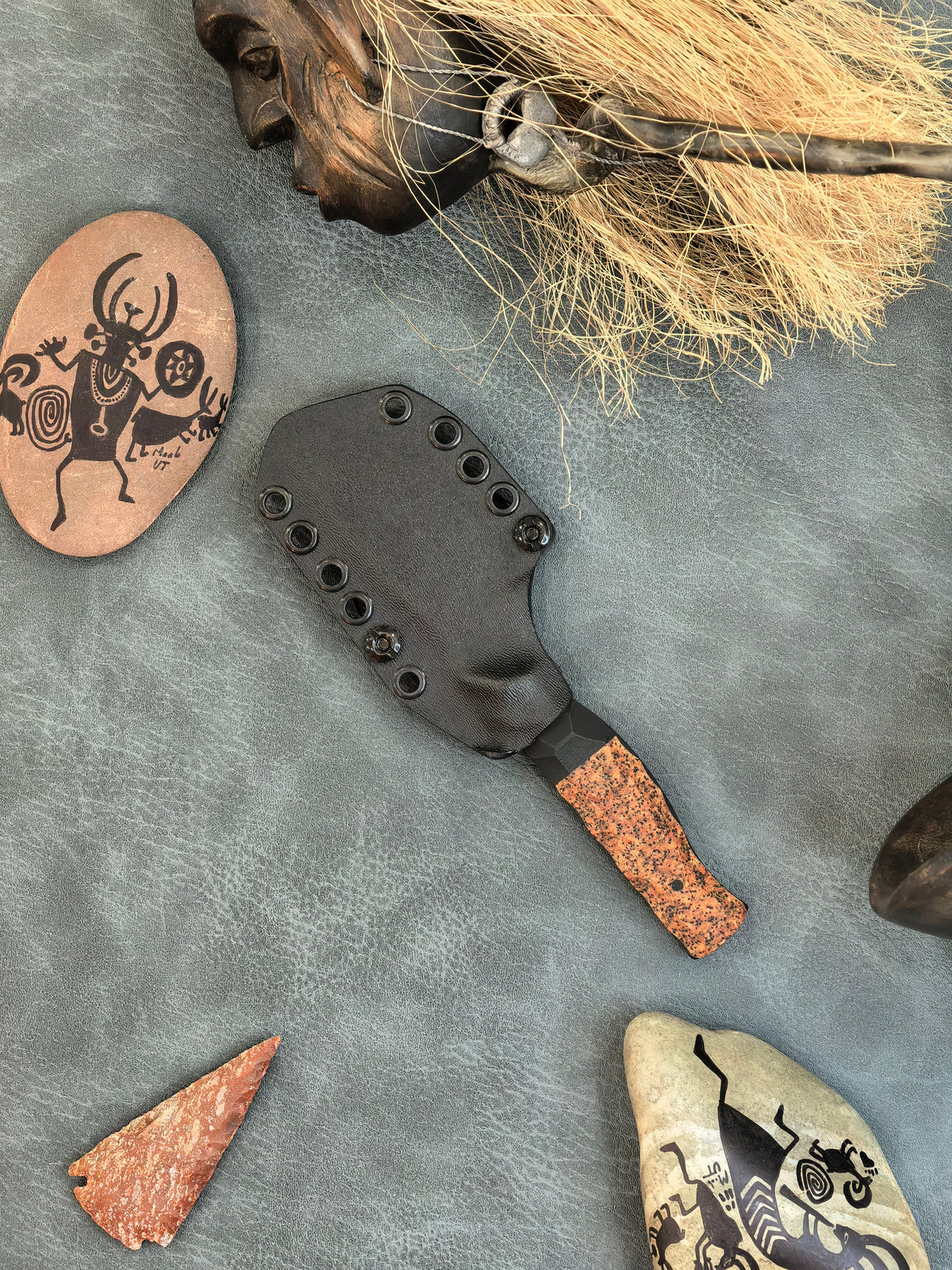 Auxiliary Manufacturing Skinner G10/Brown GripX Blade Show West 2026 Exclusive (3.5" Black Stonewash)