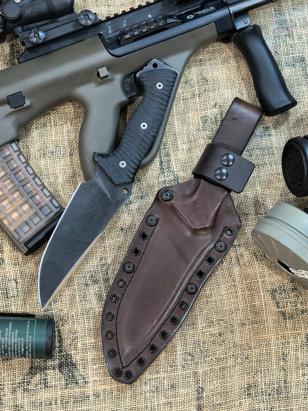 Miller Bros Blades M-29 Black G10 Fixed Blade Knife Blade Show West 2026 Exclusive (5.8" Splatter Etch)