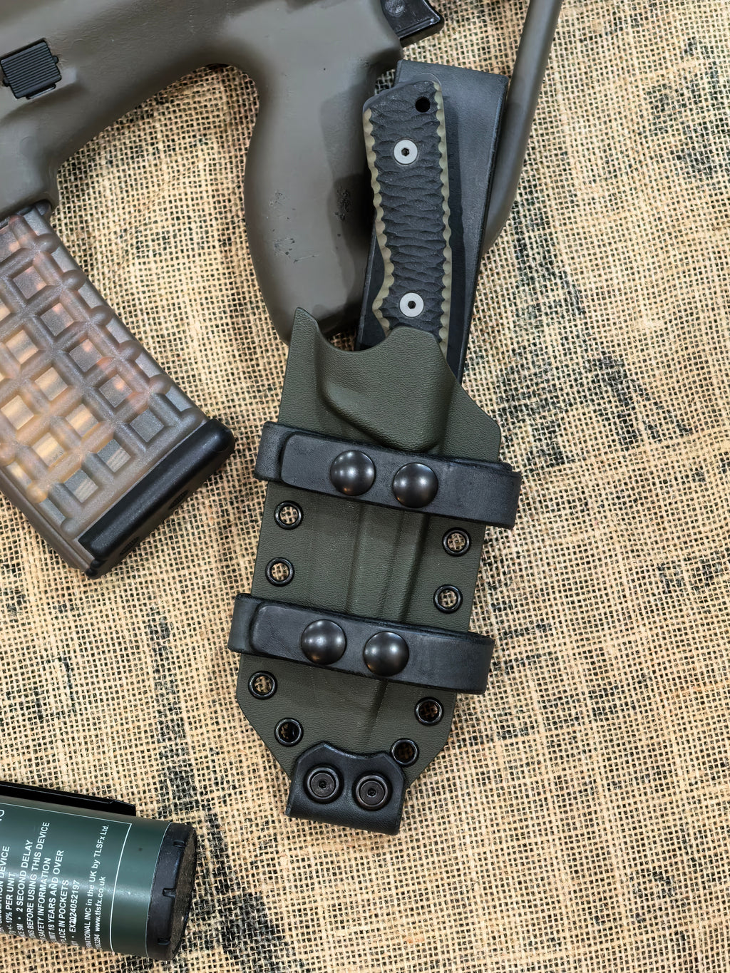 Miller Bros Blades M-27 OD Green/Black G10 Fixed Blade Knife Blade Show West 2026 Exclusive Last Run (4" Black)