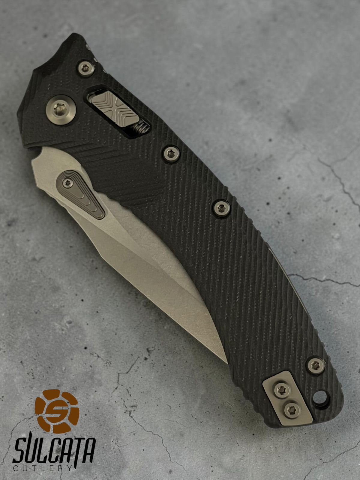 Microtech Amphibian RAM-LOK S/E Black G10 Manual Folder (3.9" SW)