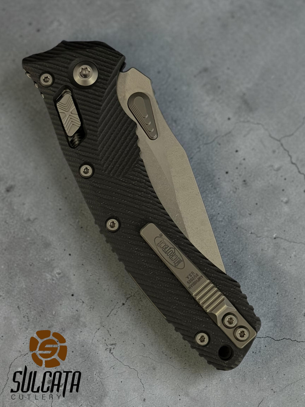 Microtech Amphibian RAM-LOK S/E Black G10 Manual Folder (3.9" SW)