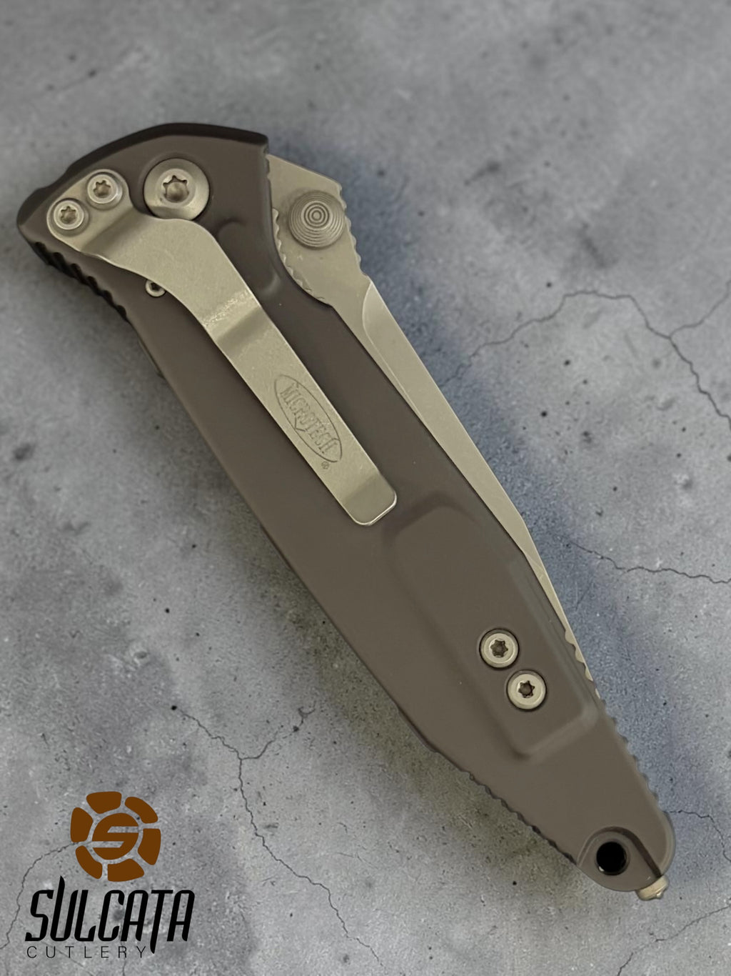 Microtech Socom Elite Manual Knife Black Partial Serration (4" Apocalyptic)