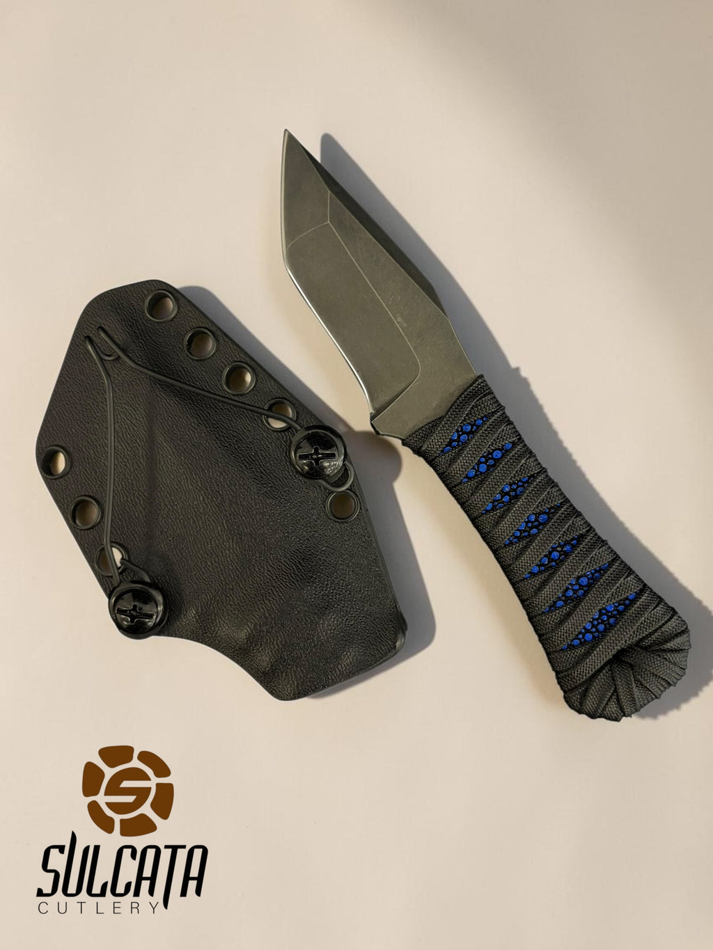 Auxiliary Manufacturing Blue Stingray Tanto Fixed Blade Knife Blade Show Atlanta 2026