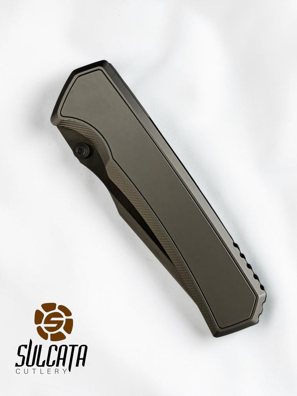 Chaves Knives Sam Tran Arison Street Integral Manual Knife (3.25" Bright Stonewash/DLC)