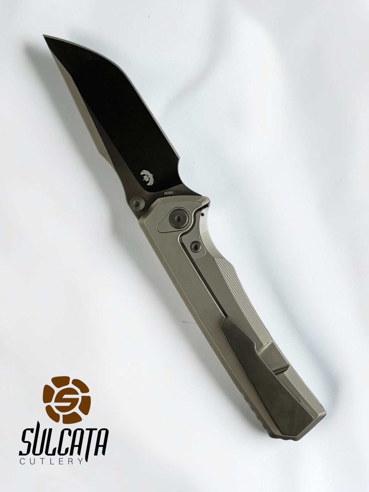 Chaves Knives Sam Tran Arison Street Integral Manual Knife (3.25" Bright Stonewash/DLC)