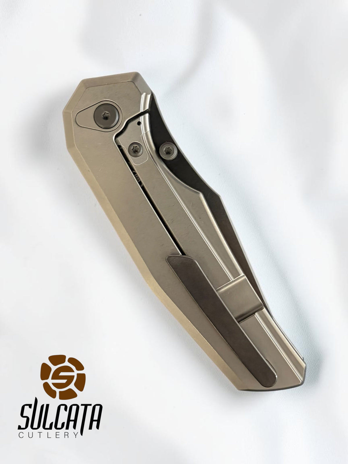 Chaves Knives Jake McCoy Omega Magnetic Intergral Manual Flipper (3.5" Bright SW/DLC)