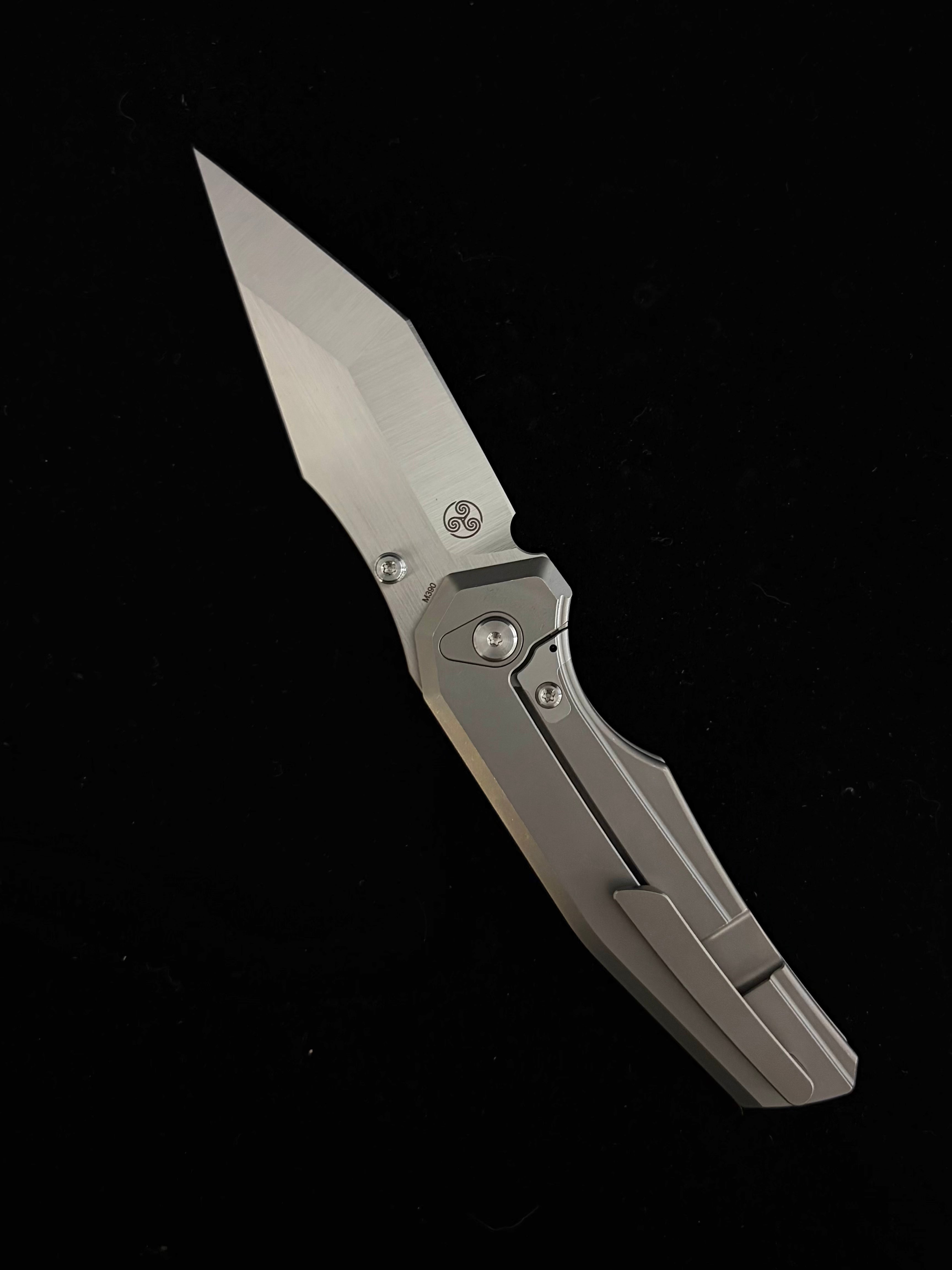 Chaves Knives Jake McCoy Omega Manual Flipper (3.5" Belt Satin)