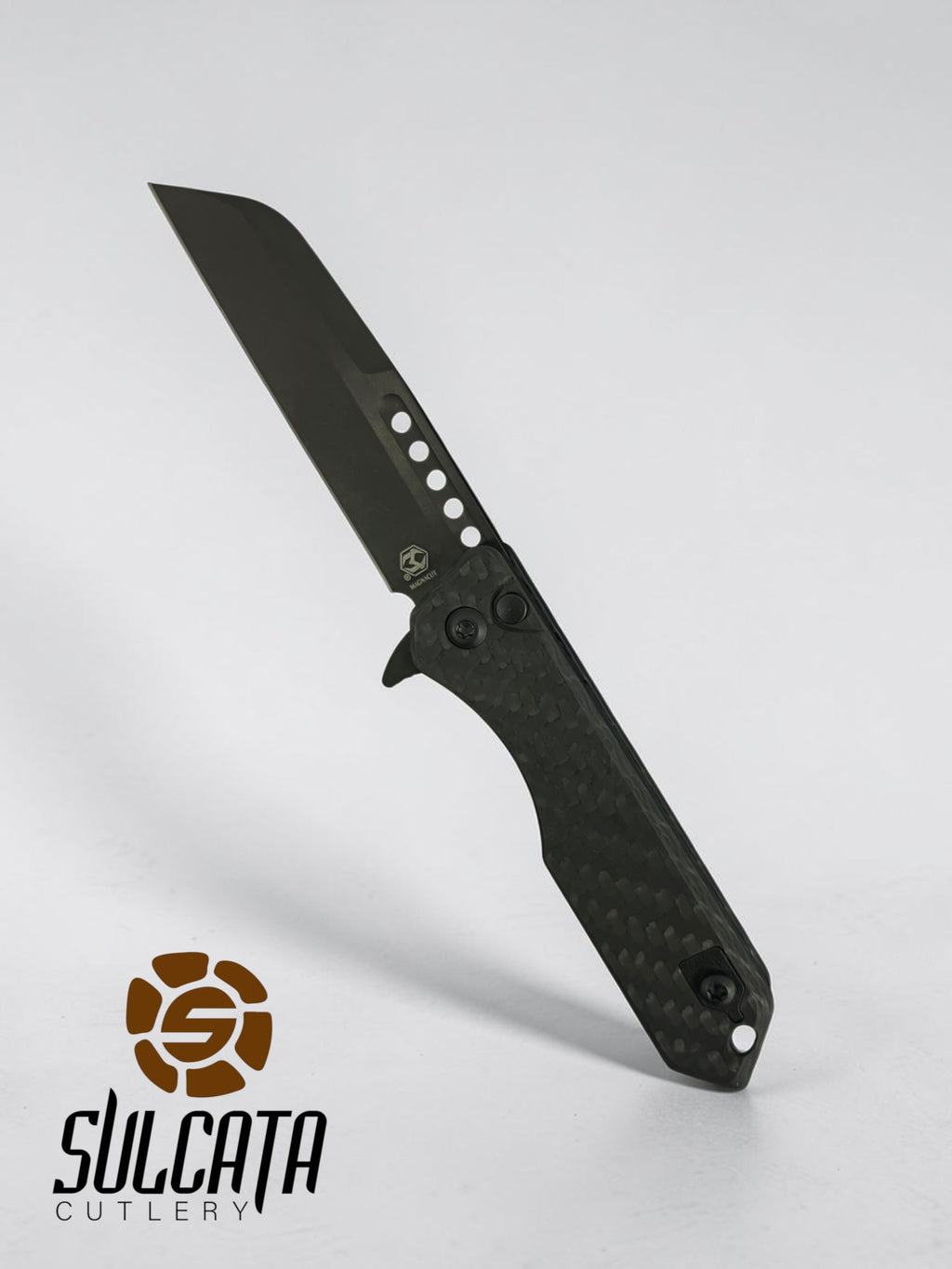 Heretic Knives Jinn Carbon Fiber Manual Flipper Blade Show Atlanta 2026 (3" DLC Black)