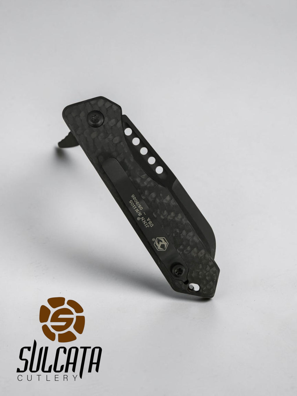 Heretic Knives Jinn Carbon Fiber Manual Flipper Blade Show Atlanta 2026 (3" DLC Black)